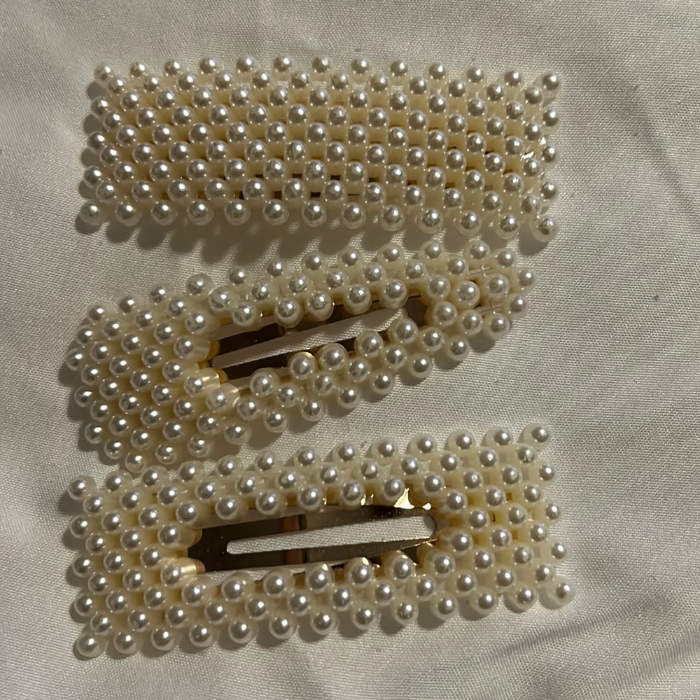 Pearl Hair Clips Gold for Women Girls Christmas Hair Barrettes Decor Acc…